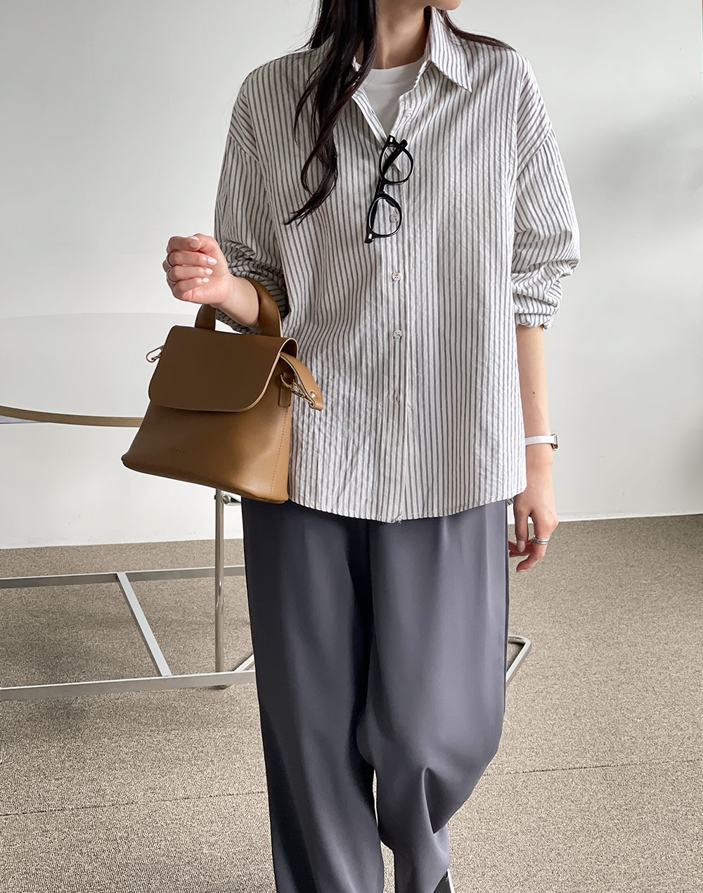 ストライプボクシーシャツ | DHOLIC | 詳細画像2