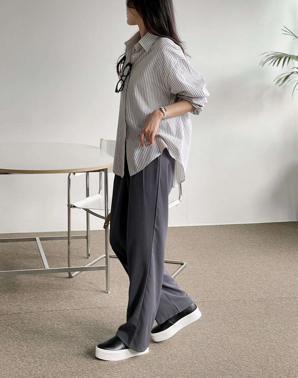 ストライプボクシーシャツ | DHOLIC | 詳細画像4