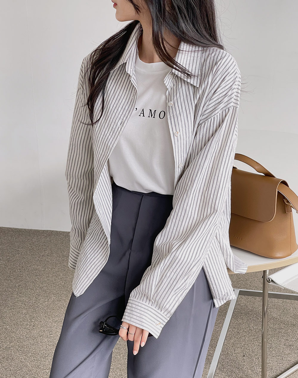 ストライプボクシーシャツ | DHOLIC | 詳細画像10