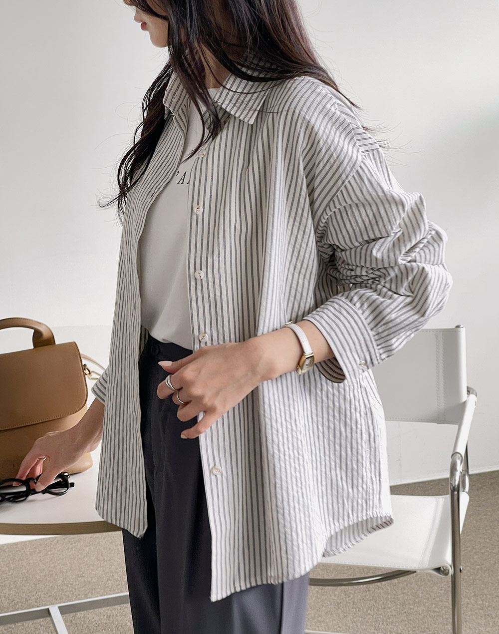 ストライプボクシーシャツ | DHOLIC | 詳細画像13