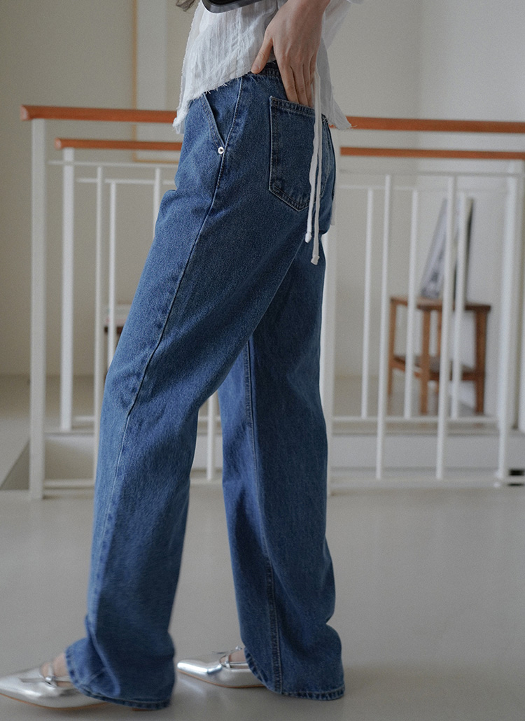 ミッドブルーデニムパンツ | レディースファッション通販 - DHOLIC