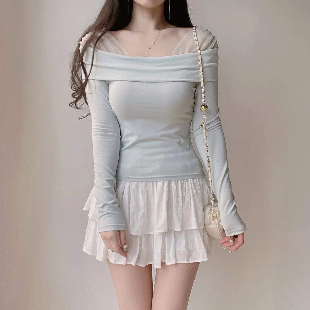 シフォンショルダーTシャツ | mirangmirang | 詳細画像9
