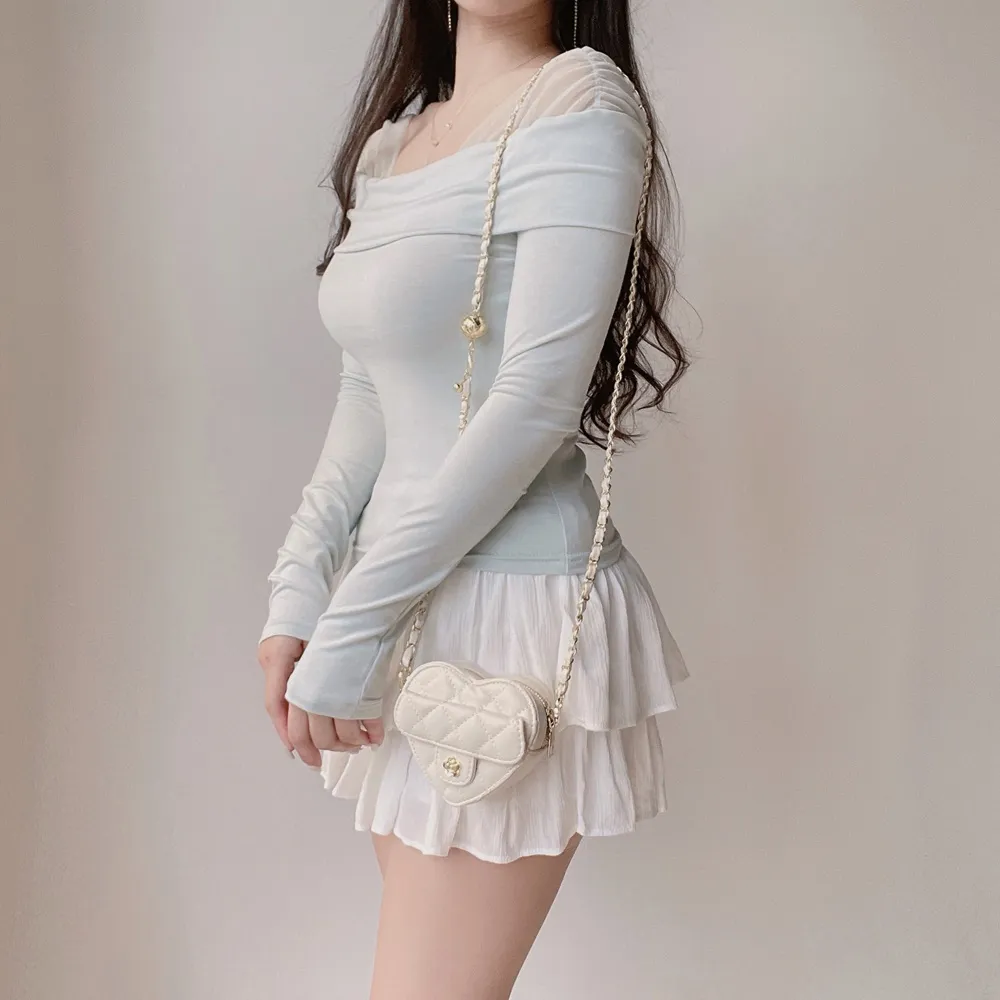 シフォンショルダーTシャツ | mirangmirang | 詳細画像12