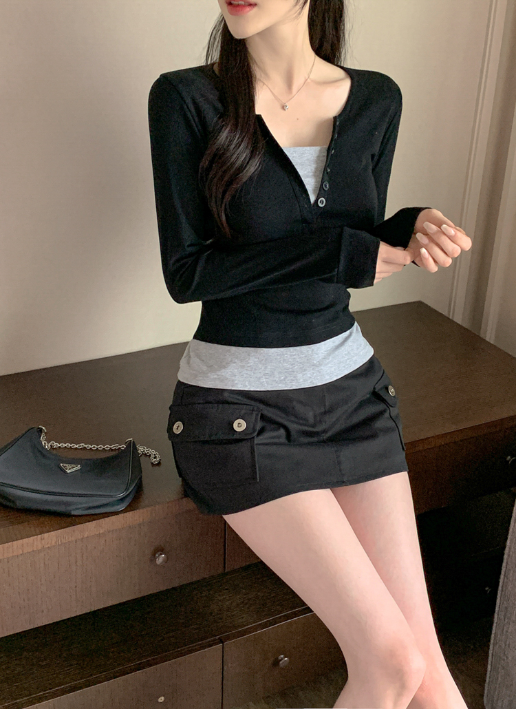 ゴルフウェア 上下セット XS ポロシャツ ミニスカート 重ね着風 ベルト付 Amazon.co.jp: ゴルフウェアレディース長袖ポロシャツミニ