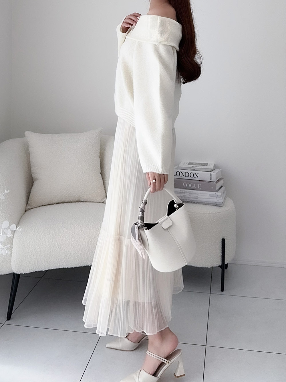 シアープリーツフレアイージースカート | 詳細画像8