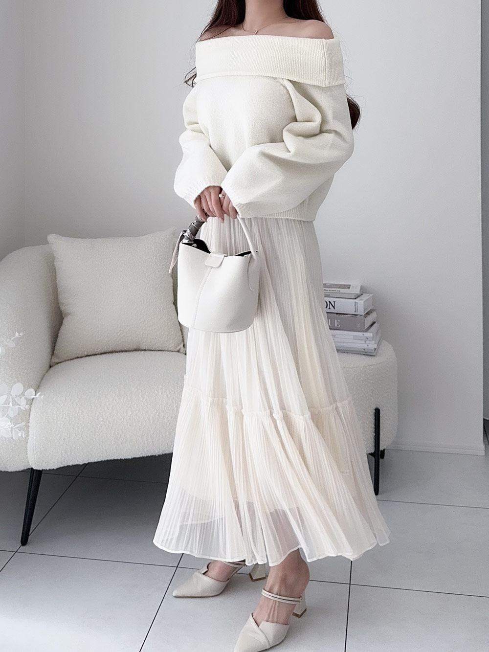 シアープリーツフレアイージースカート | 詳細画像10