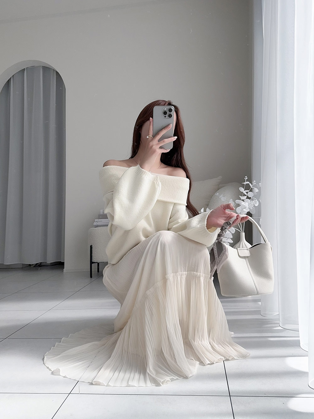 シアープリーツフレアイージースカート | 詳細画像11