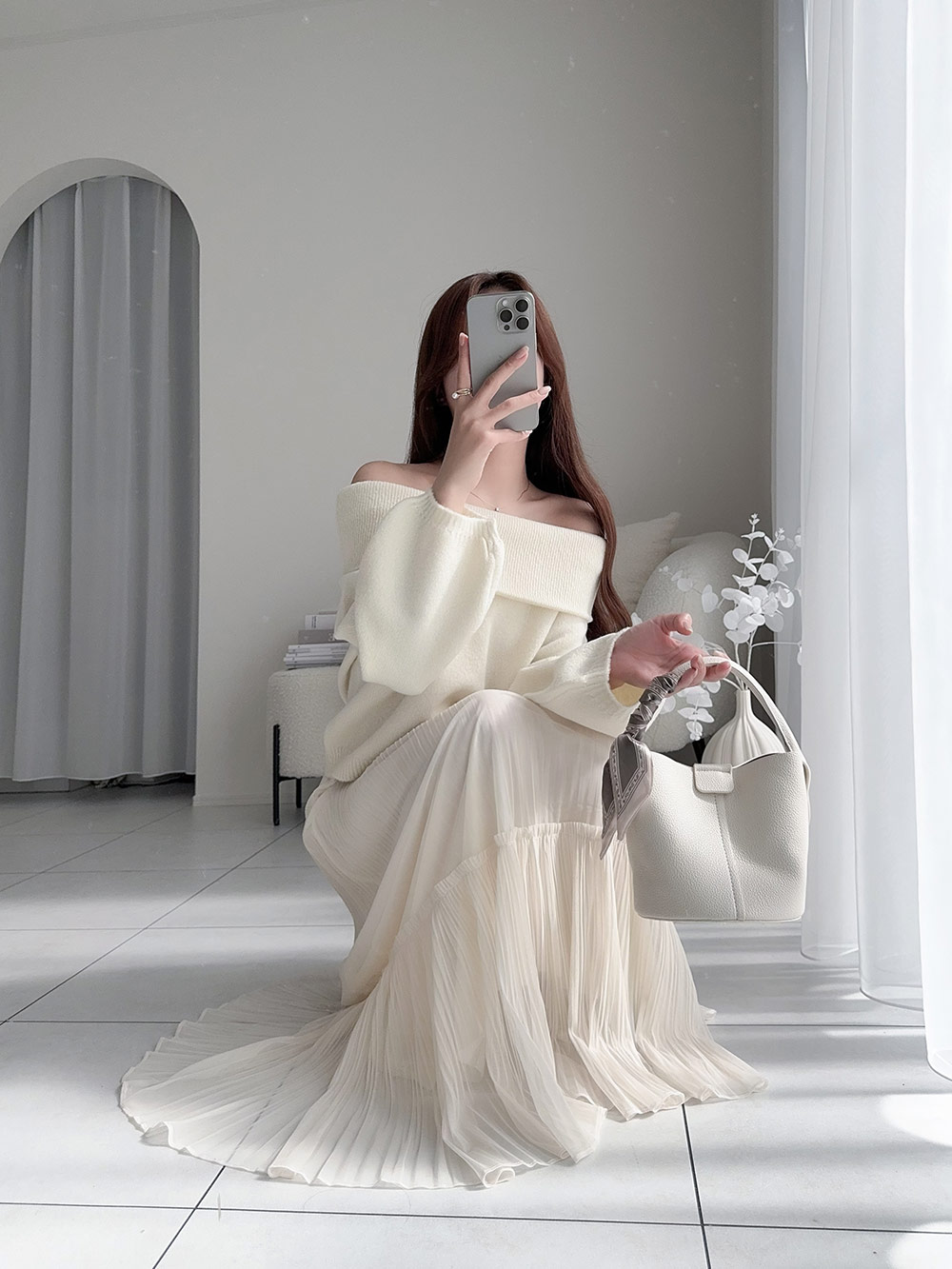 シアープリーツフレアイージースカート | 詳細画像12