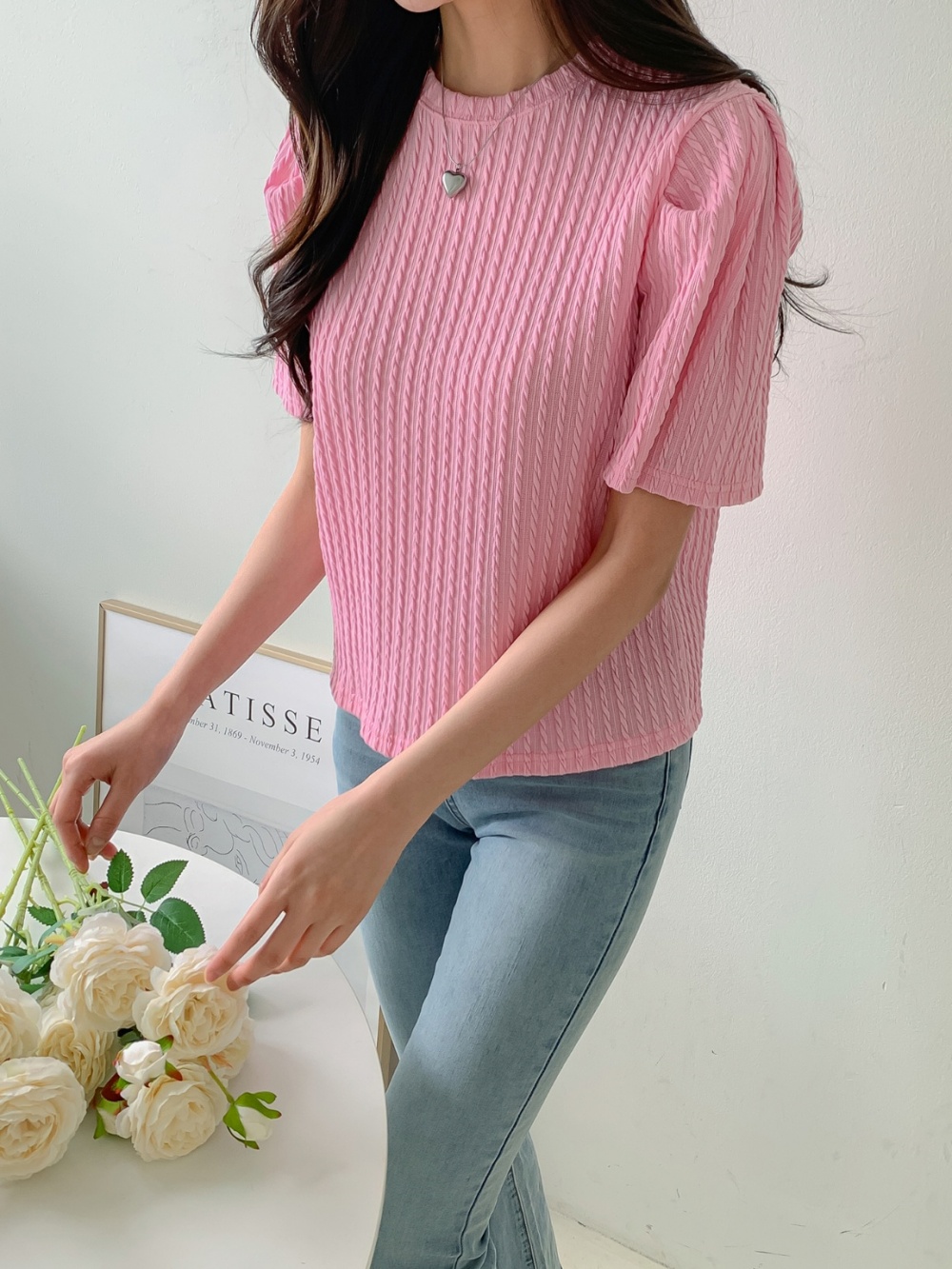 ケーブルラウンドパフ半袖Tシャツ | 詳細画像18