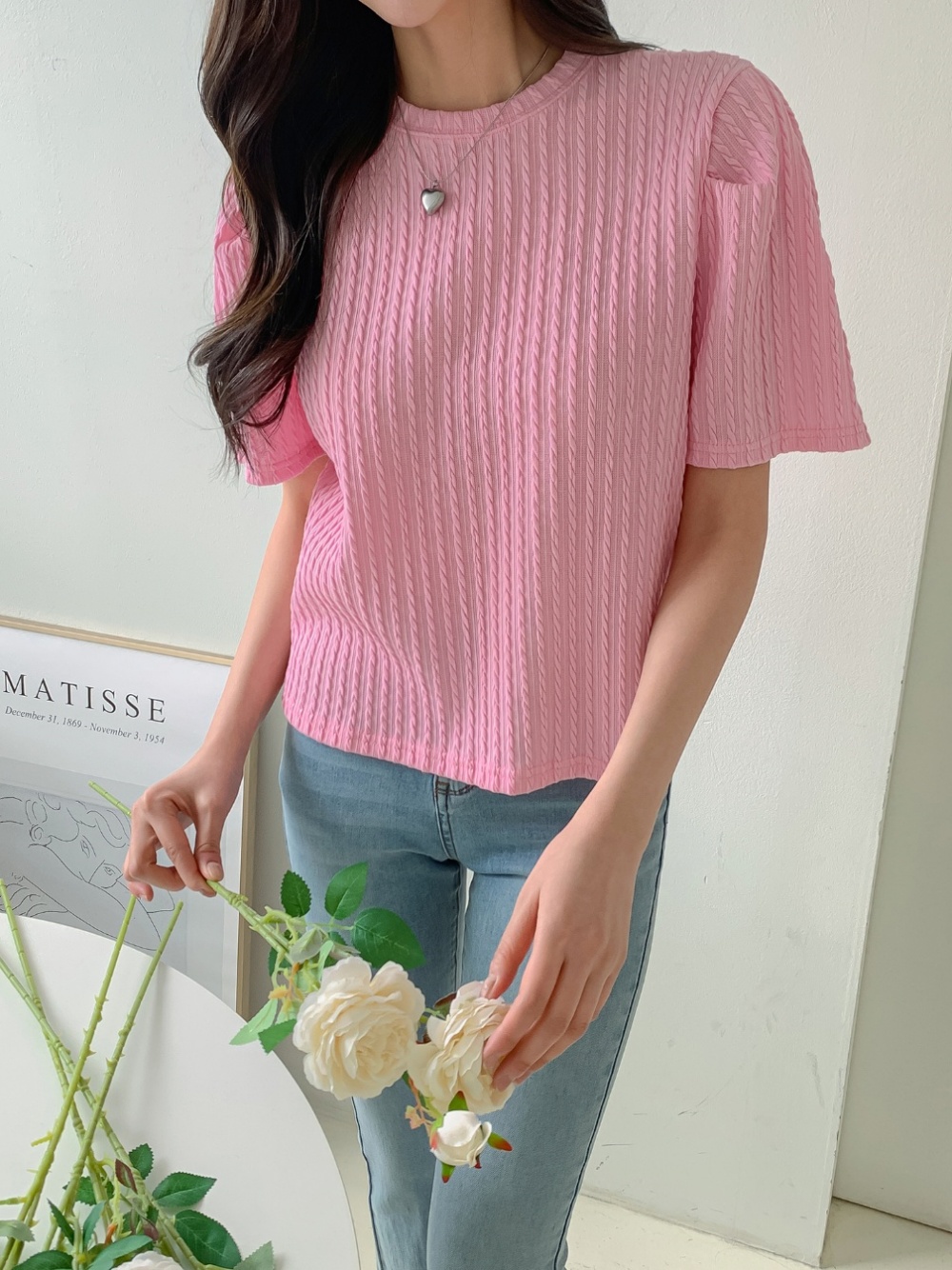 ケーブルラウンドパフ半袖Tシャツ | 詳細画像23