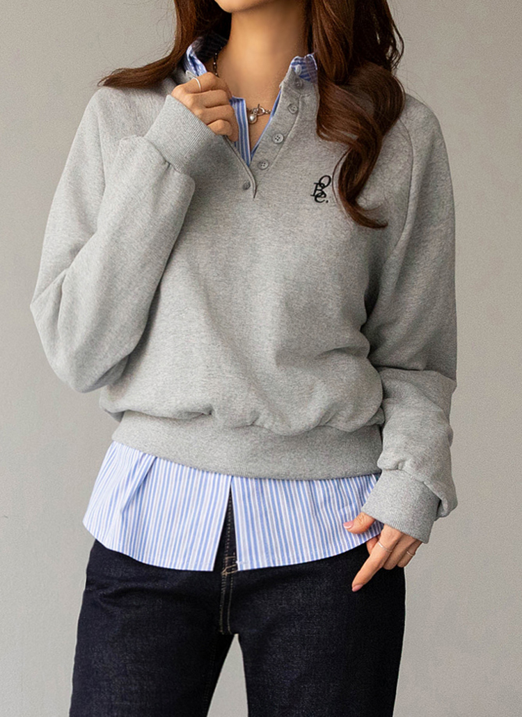 RAD GIRL刺繍 ヘンリーネックスウェット RAD GIRL刺繍 ヘンリーネックスウェット