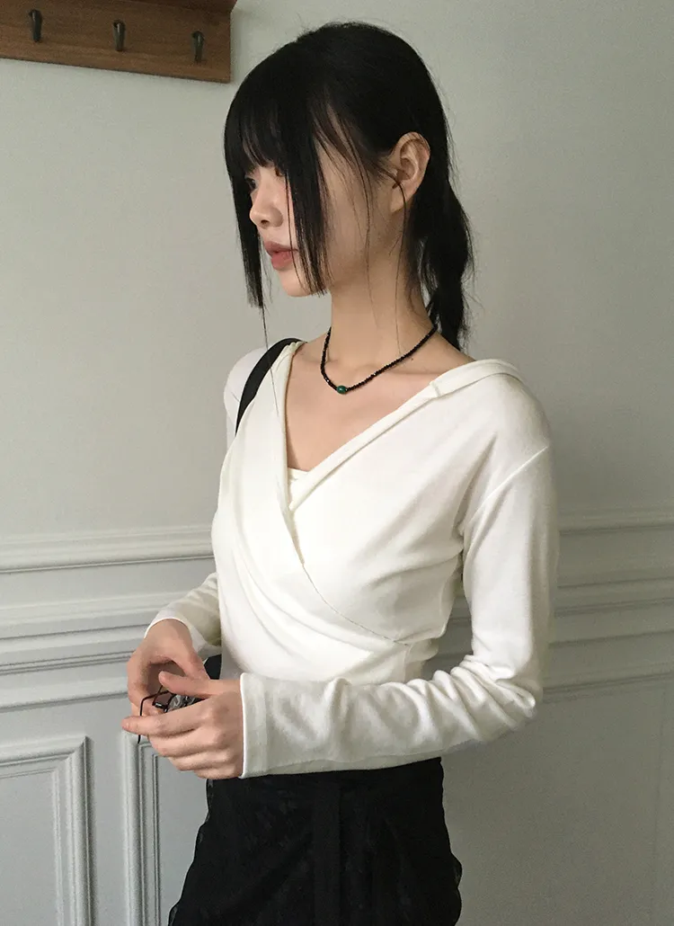 カシュールネックフード付長袖Tシャツ | WONDERWONDER | 詳細画像1