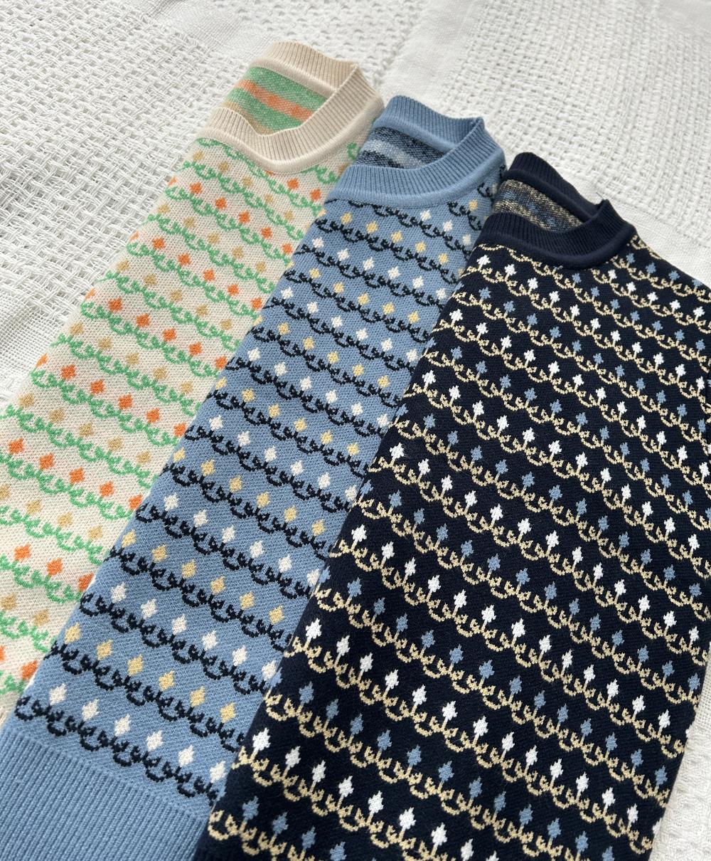 ダイヤパターンクロップド半袖ニット | 詳細画像14