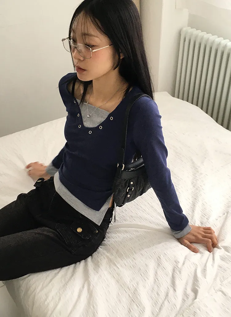 重ね着風レイヤードTシャツ | WONDERWONDER | 詳細画像1