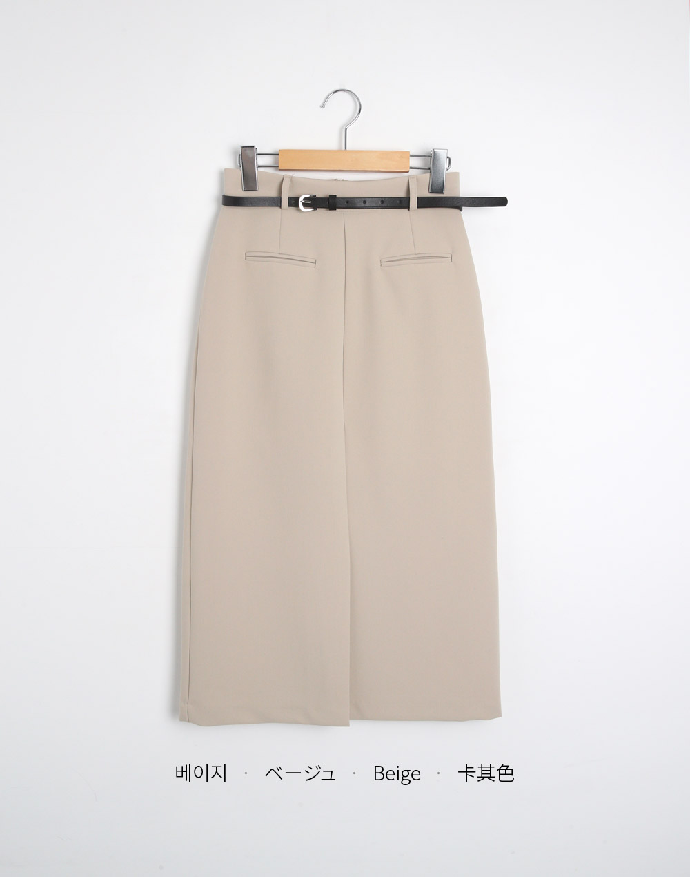 ベルト付フェイクポケットIラインスカート | DHOLIC | 詳細画像25