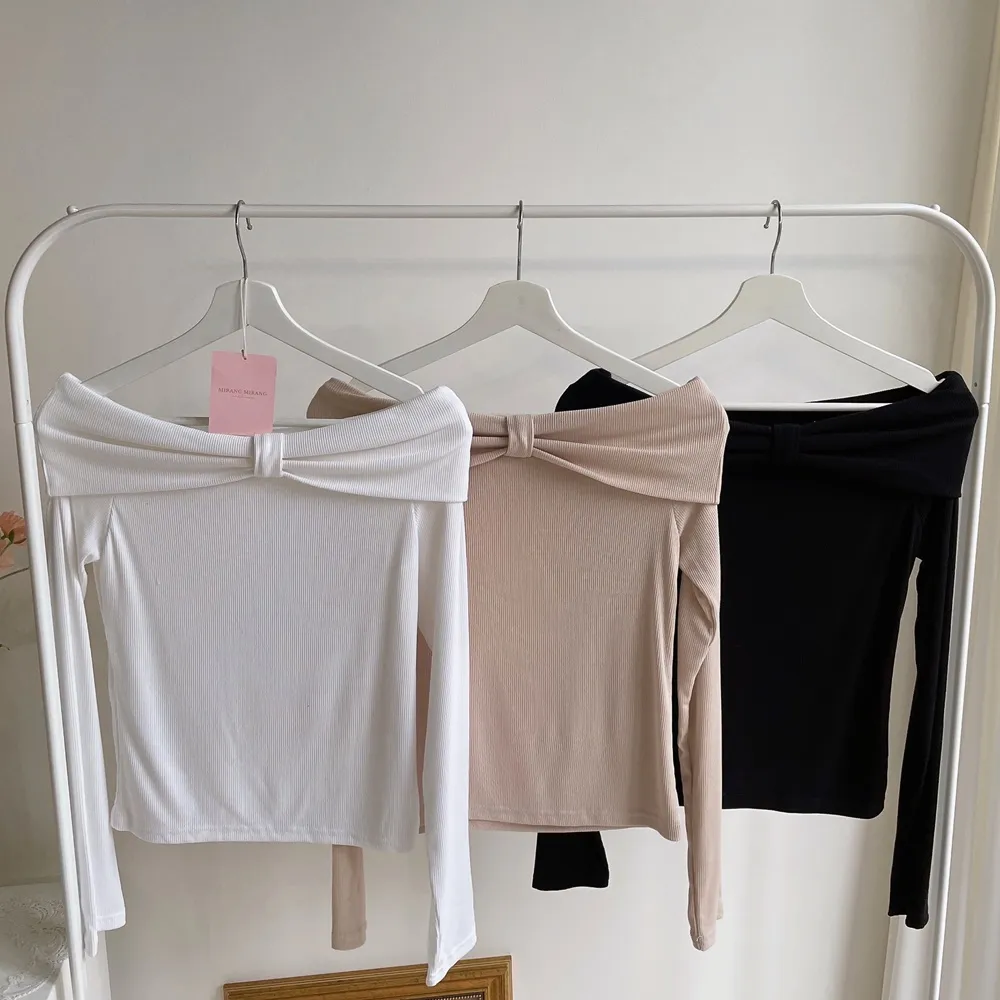 リボンオフショルTシャツ | mirangmirang | 詳細画像38