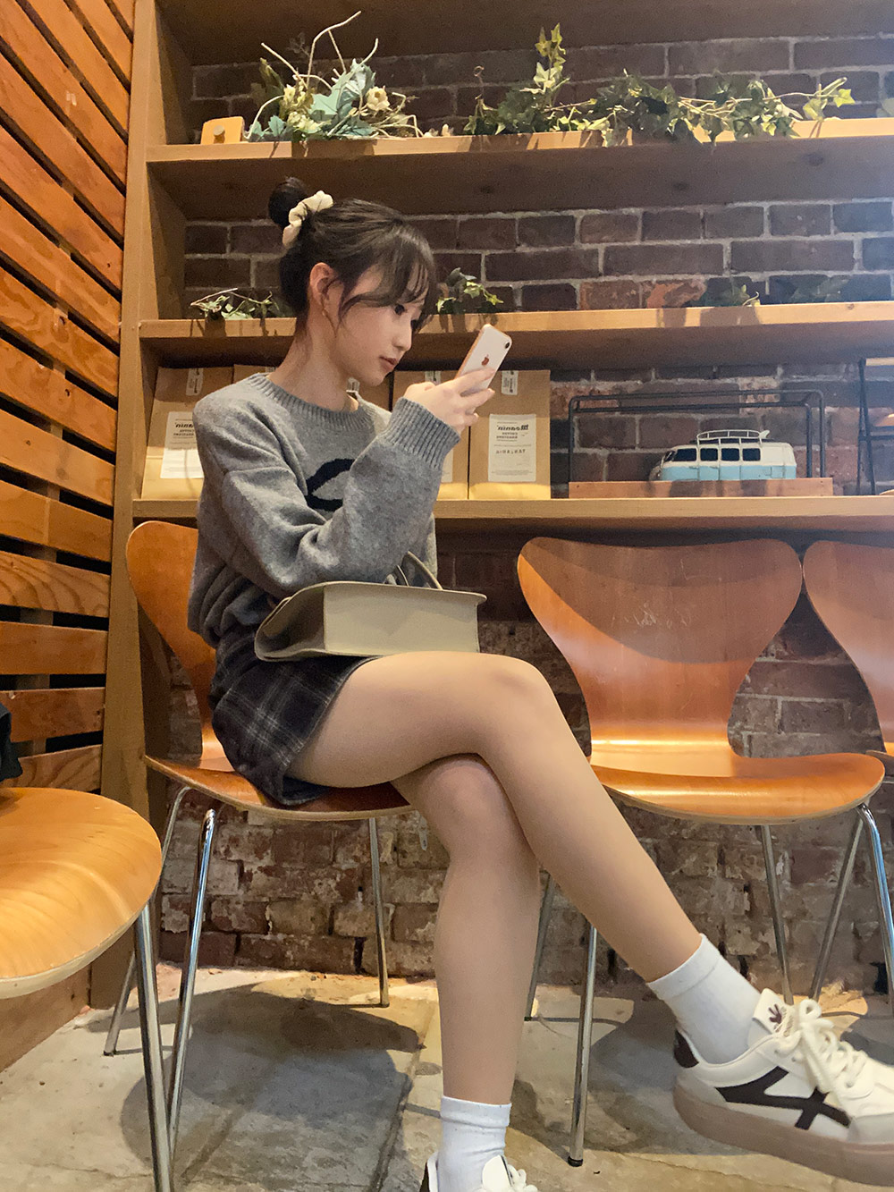 ピーチ起毛チェックタイトスカート | 詳細画像19