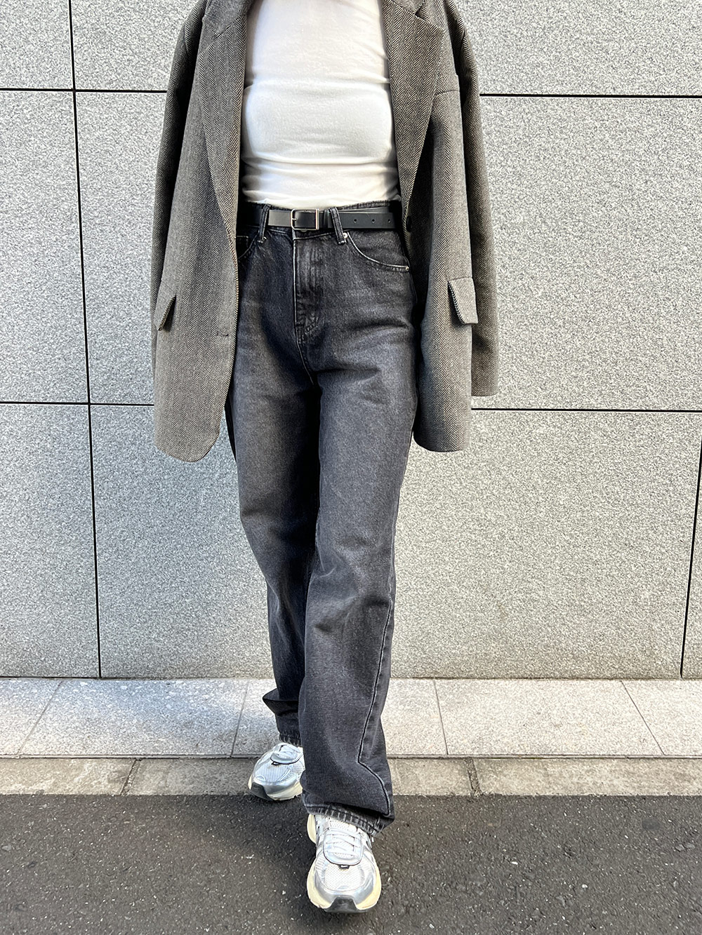 ストレートブラックルーズデニムパンツ | 詳細画像14