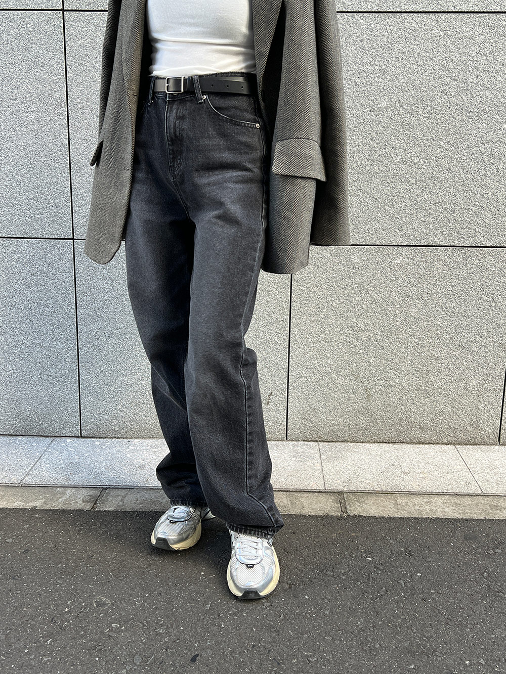 ストレートブラックルーズデニムパンツ | 詳細画像18