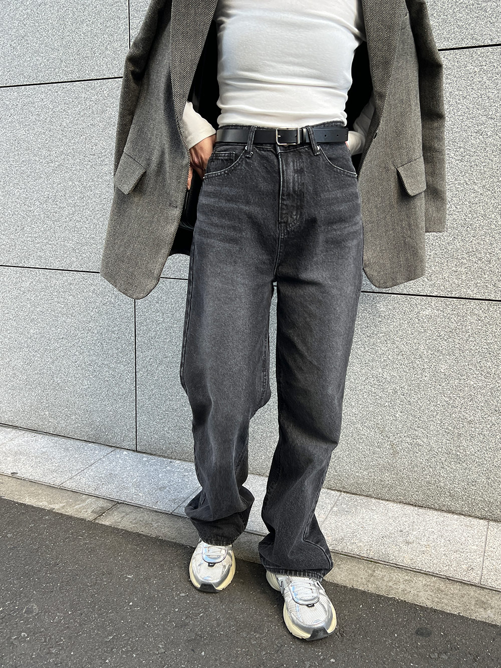ストレートブラックルーズデニムパンツ | 詳細画像21