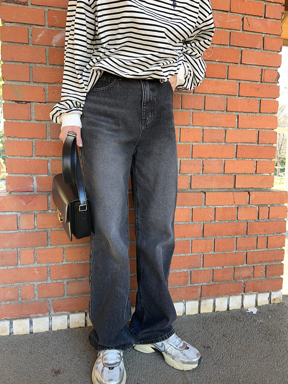ストレートブラックルーズデニムパンツ | 詳細画像30