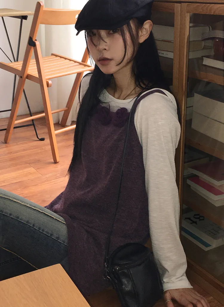 ローズコサージュビスチェワンピース | WONDERWONDER | 詳細画像1