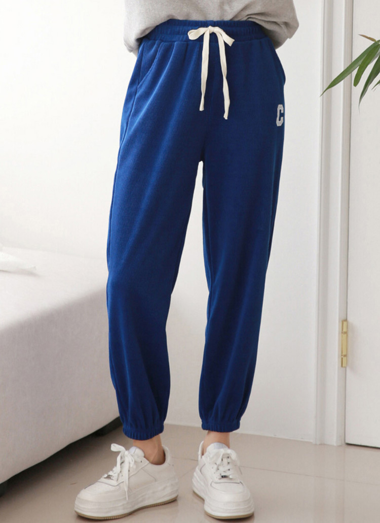 裏毛カレッジプリントジョガーパンツ キッズ メール便不可