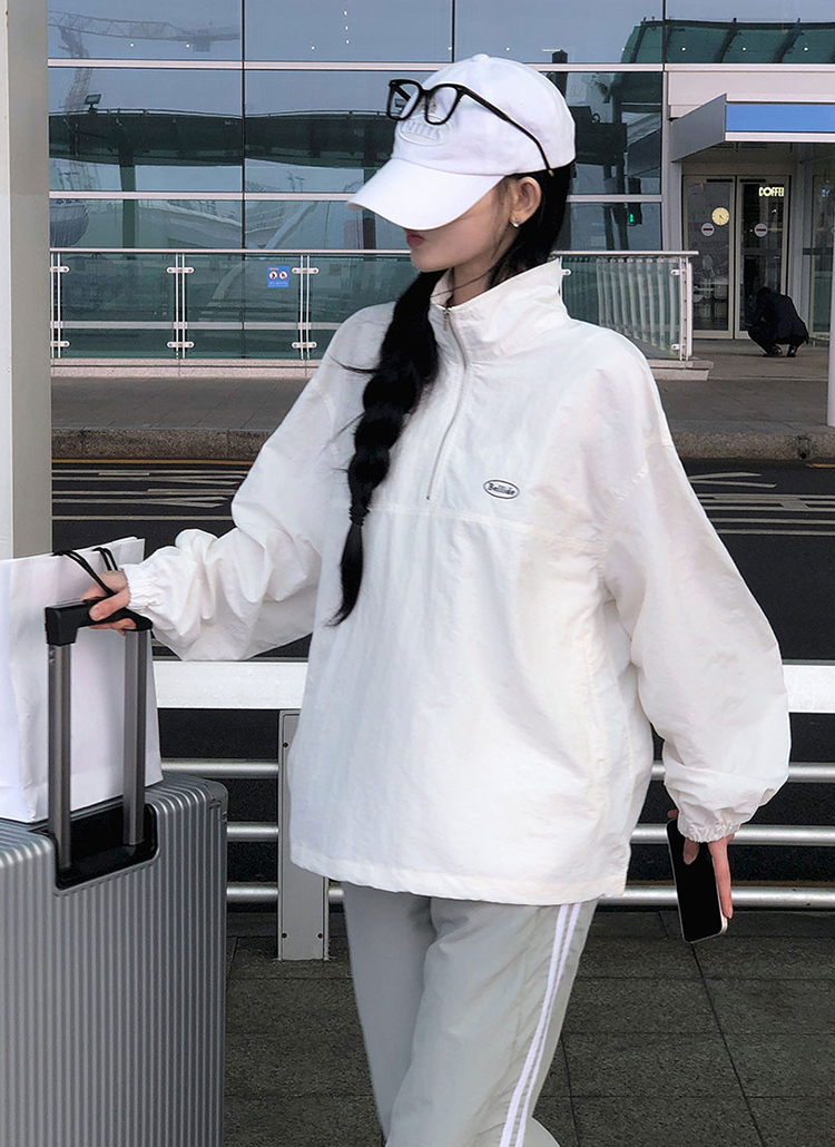 beidelli made]ハーフジップナイロンスウェット | レディース