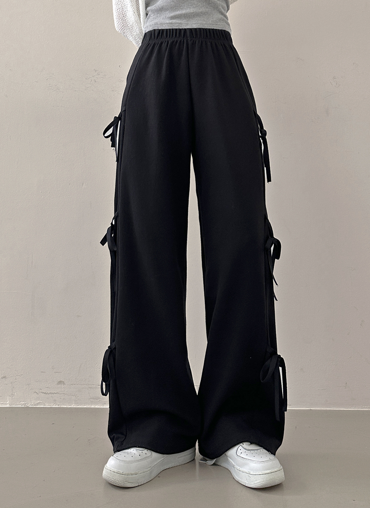 2TYPEサイドリボンスウェットパンツ | レディースファッション通販