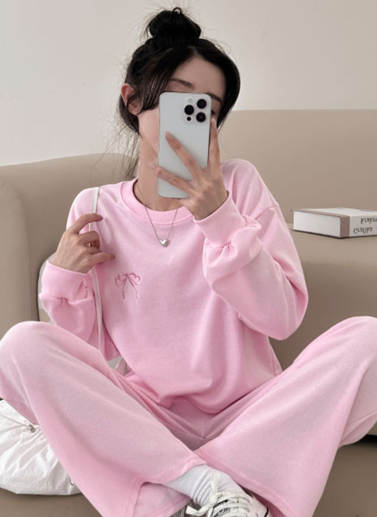 リボンスウェット&パンツSET | レディースファッション通販 - DHOLIC