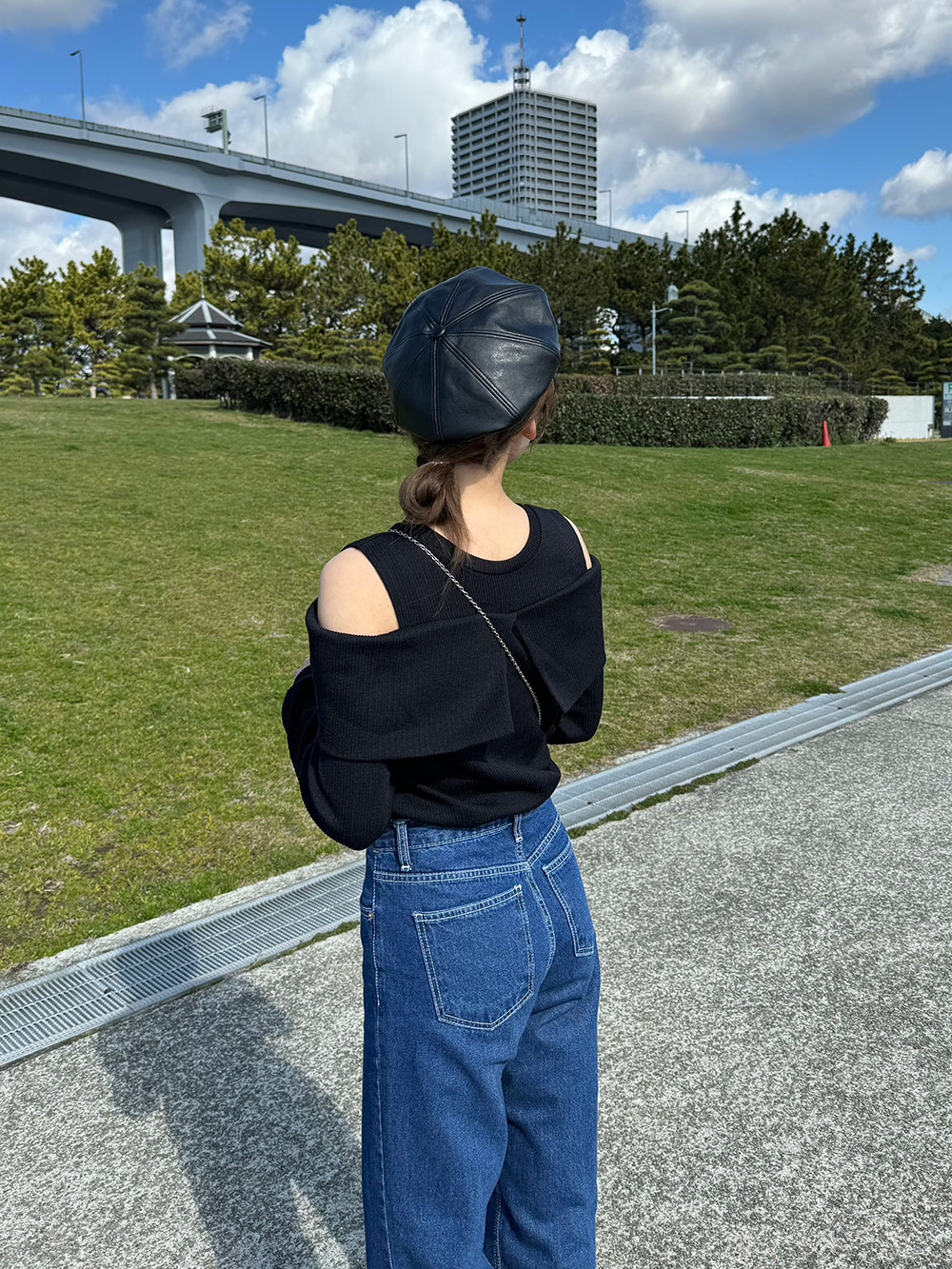 オープンショルダーリボンTシャツ | 詳細画像3