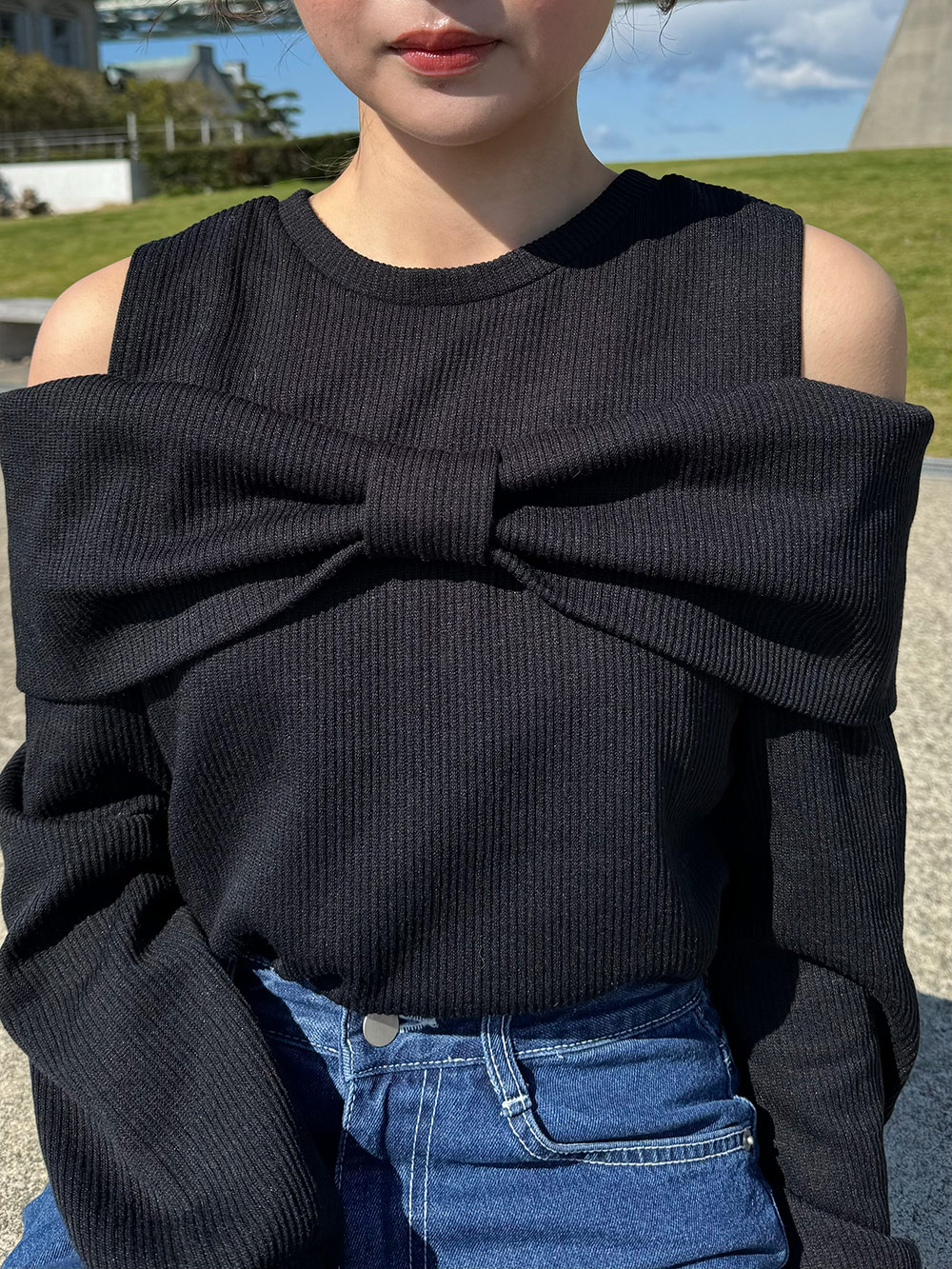 オープンショルダーリボンTシャツ | 詳細画像12