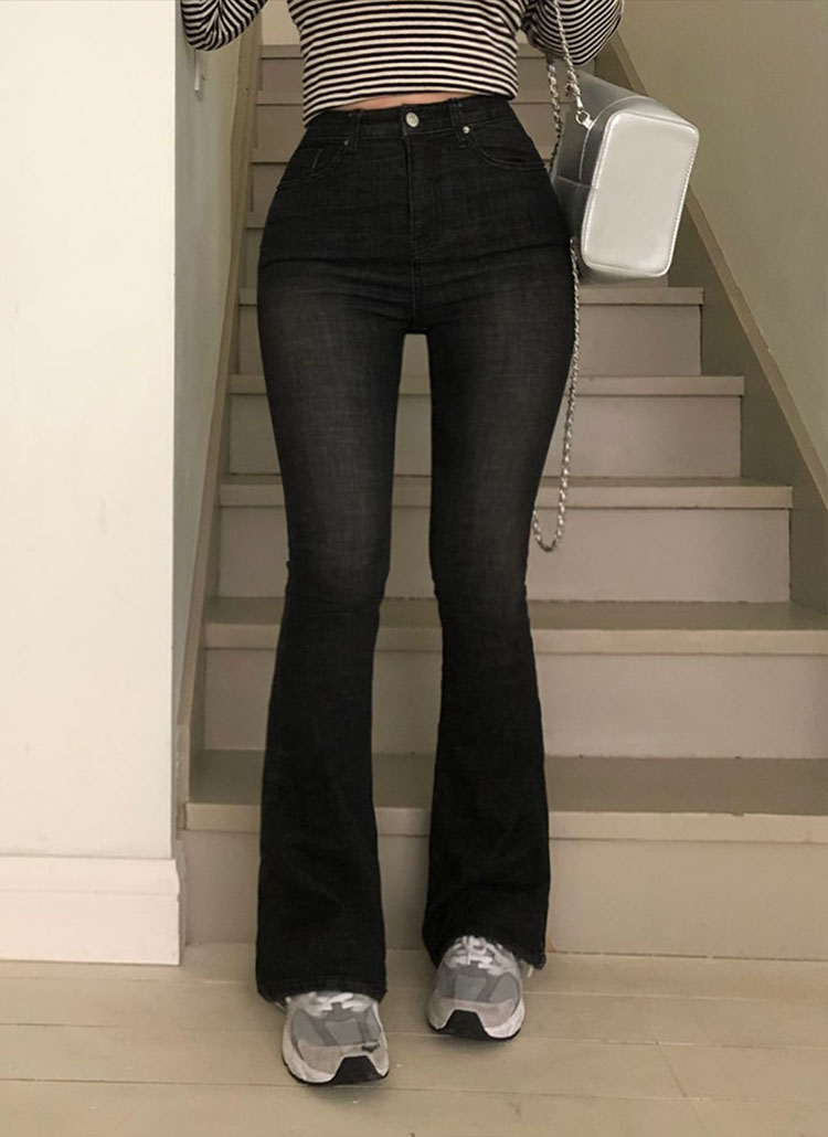 beidelli made]2TYPEビンテージウォッシュフレアデニムパンツ