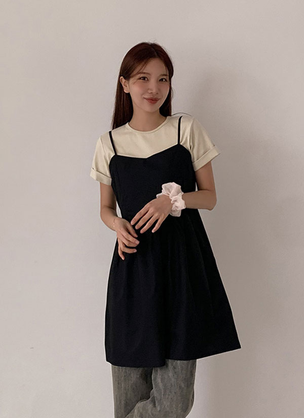 hinari（ヒナリ）の「コットンボリュームキャミワンピース（ワンピース