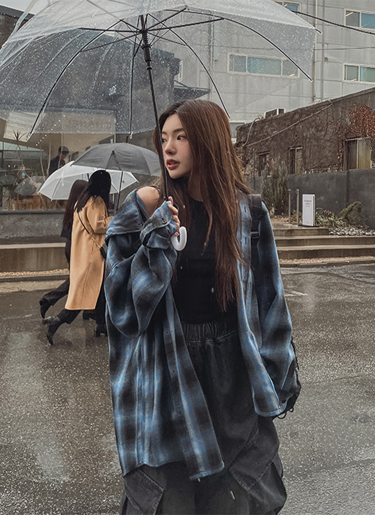 フード付きチェックシャツ | レディースファッション通販 - DHOLIC