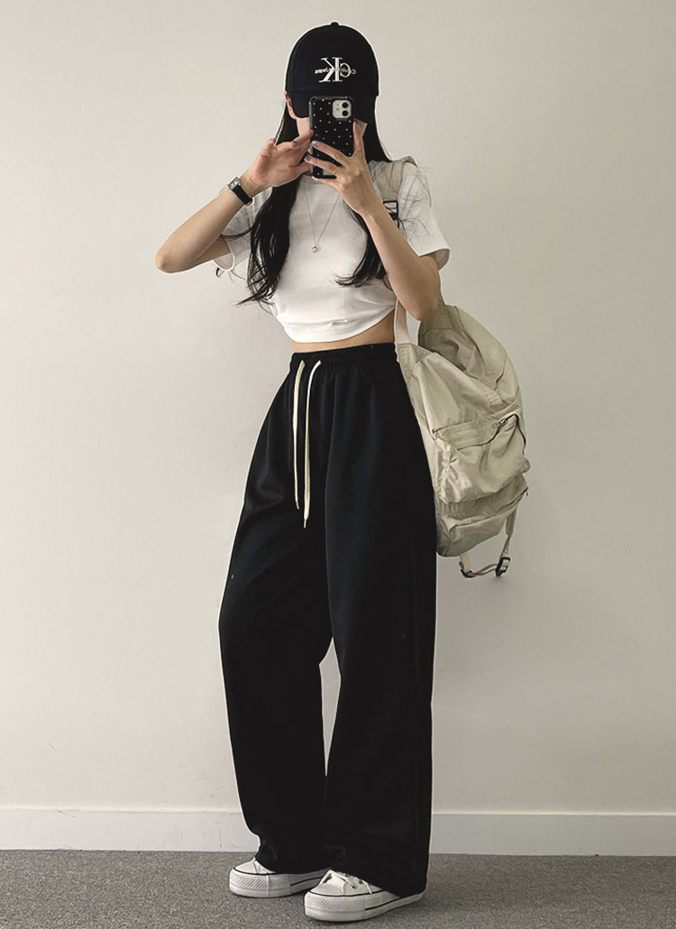 2TYPEワイドフィットスウェットパンツ | レディースファッション通販