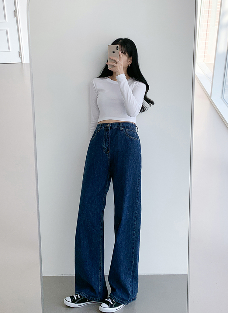 ライトベーシックワイドデニムパンツ | レディースファッション通販