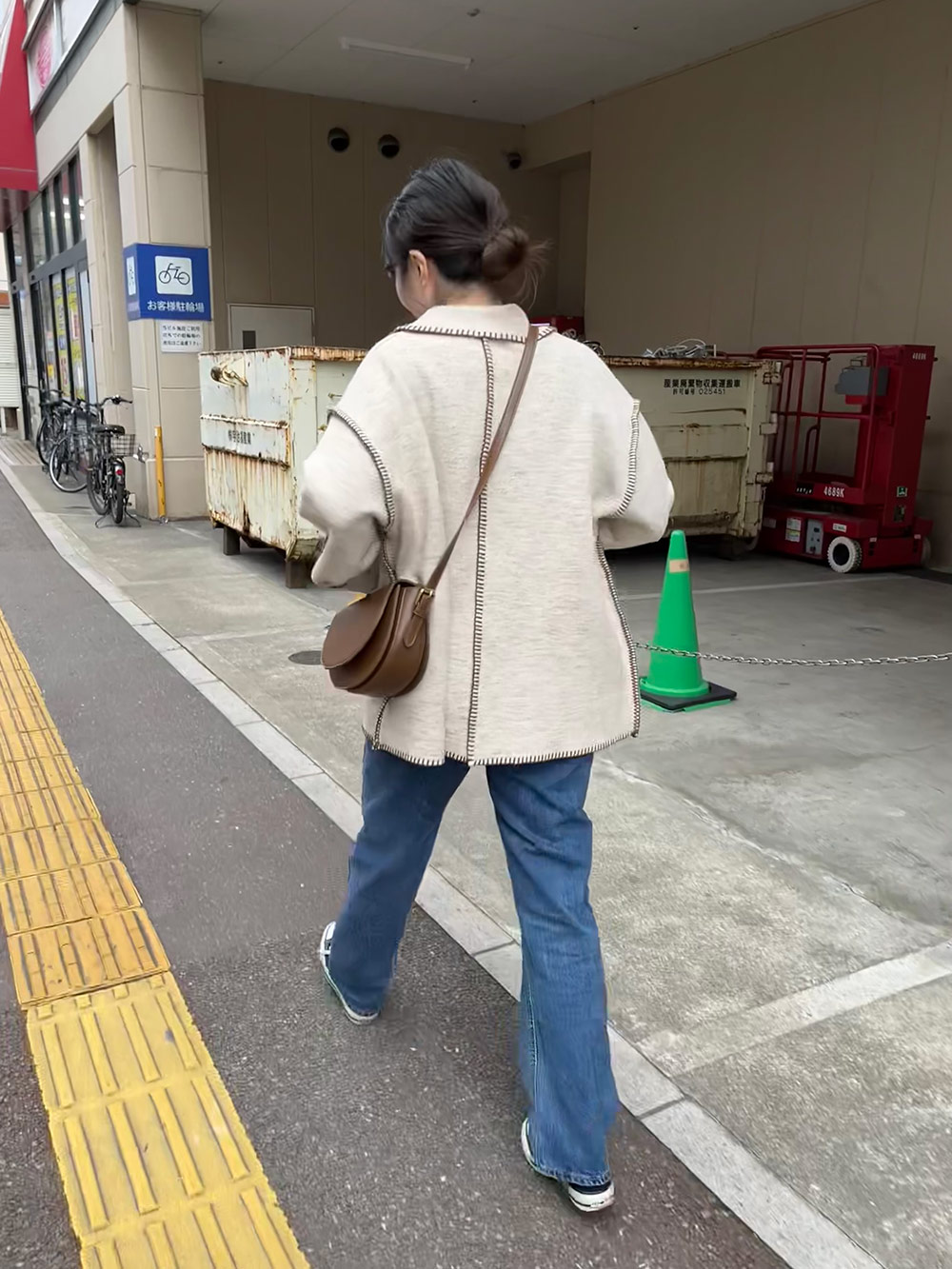 ハイウエストストレートコットンデニムパンツ | レディース