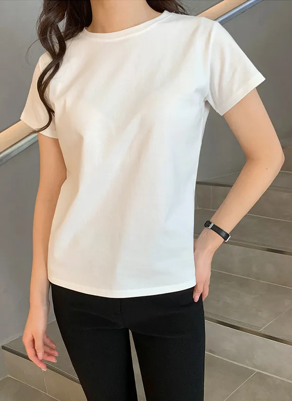 シンプル半袖Tシャツ | minsshop | 詳細画像1