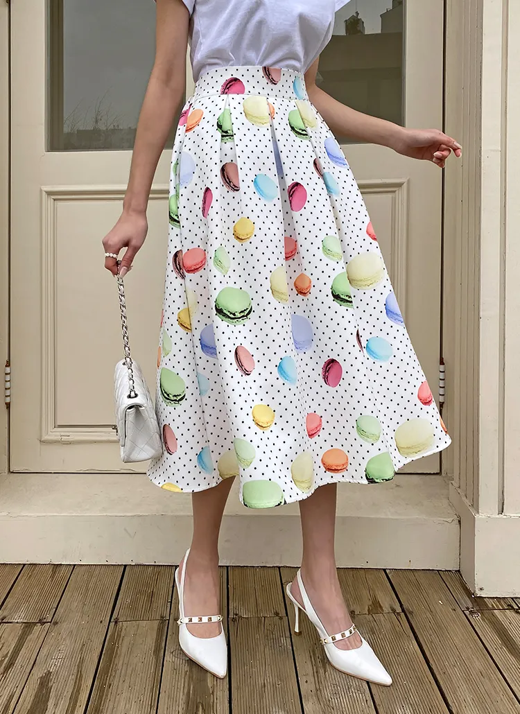 カラフルマカロンドットスカート | レディースファッション通販 - DHOLIC 