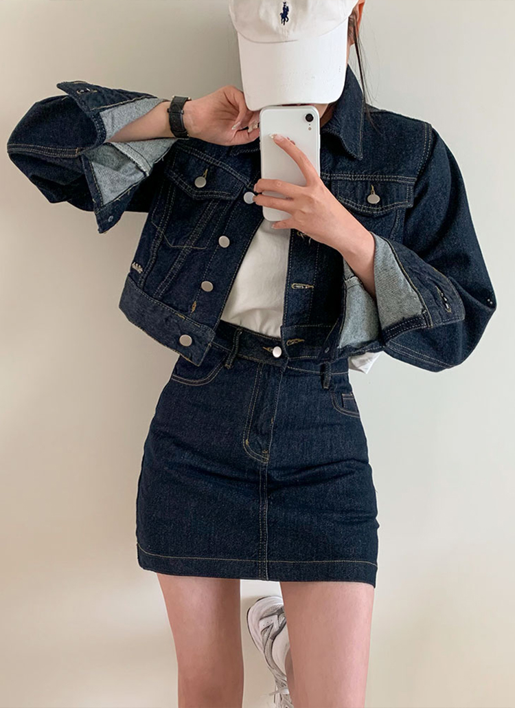 beidelli made]ノンウォッシュミニデニムスカートパンツ | レディース