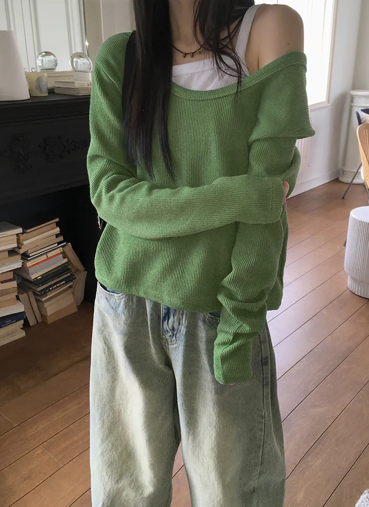 リブルーズ長袖Tシャツ | WONDERWONDER | 詳細画像1