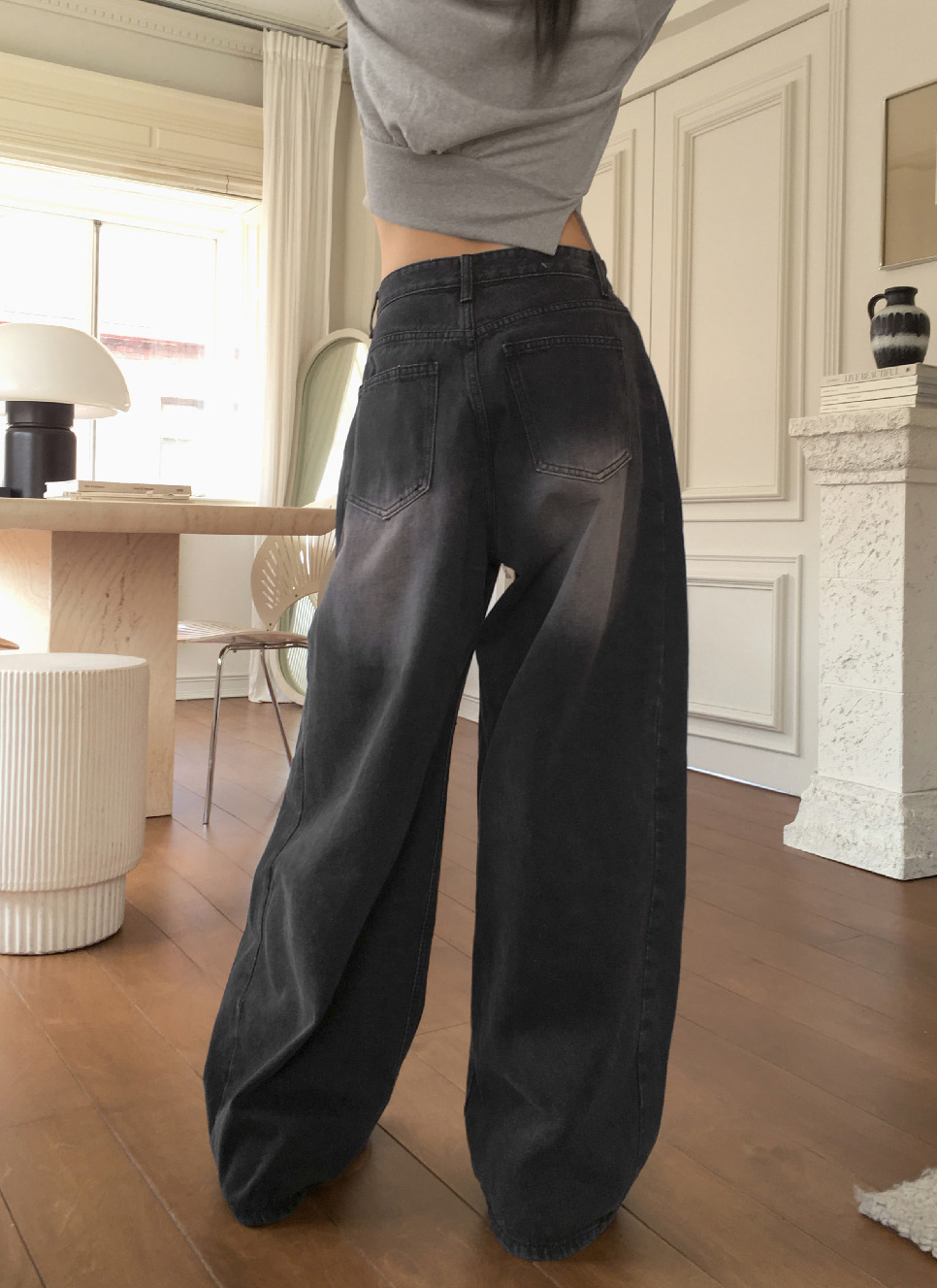 2TYPEサイドタックバルーンデニムパンツ | レディースファッション通販