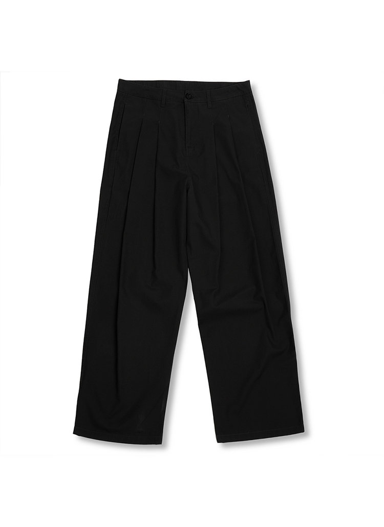 ツータックワイドパンツ(BLACK) | レディースファッション通販 - DHOLIC