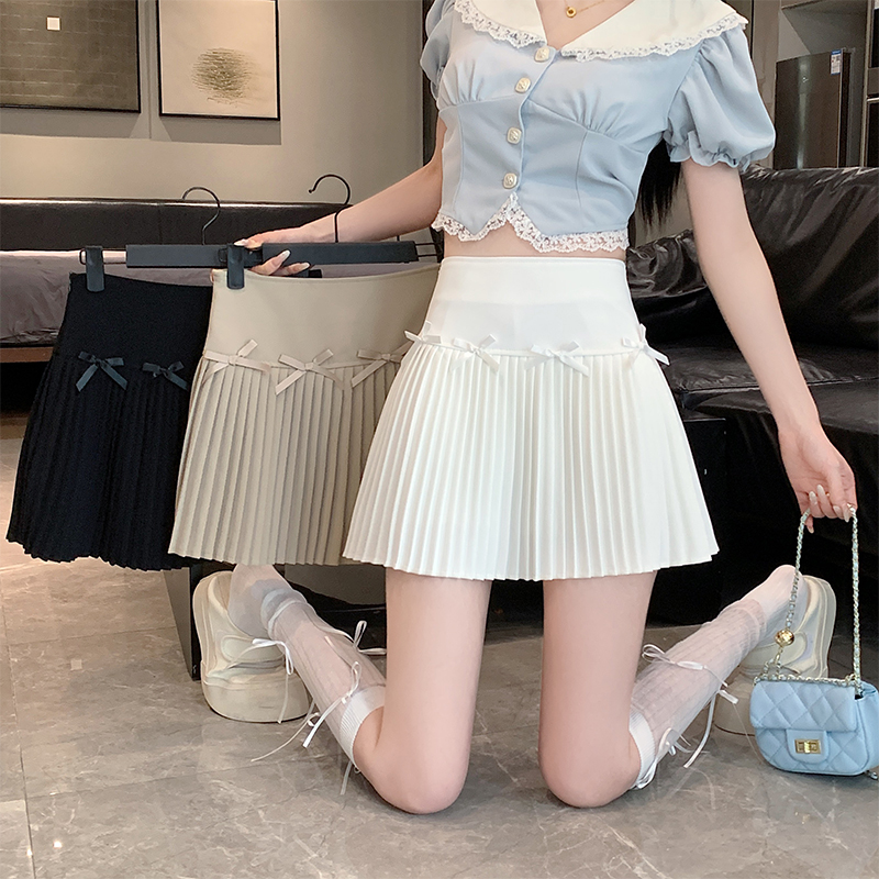 リボンプリーツミニスカート | レディースファッション通販 - DHOLIC
