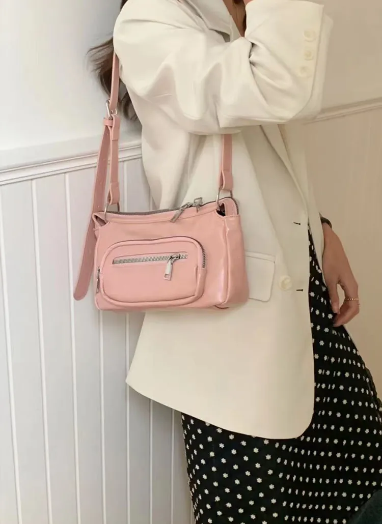 ジップポケットショルダーバッグ | pinkbag | 詳細画像1