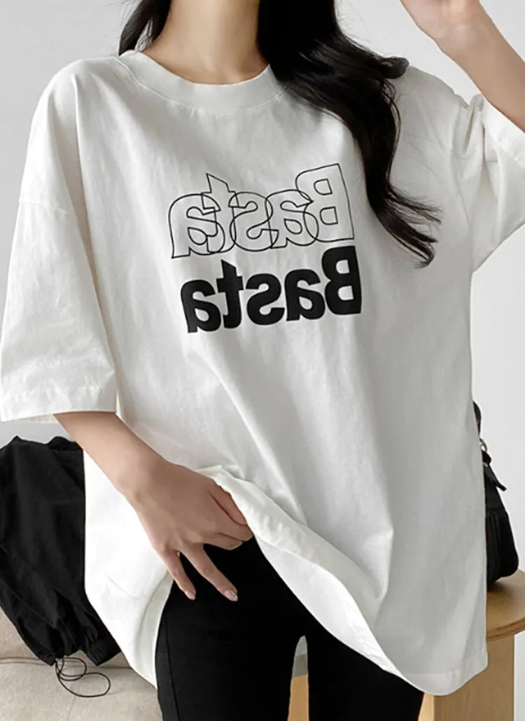 Basta配色ロゴボクシーTシャツ | greyraise | 詳細画像1