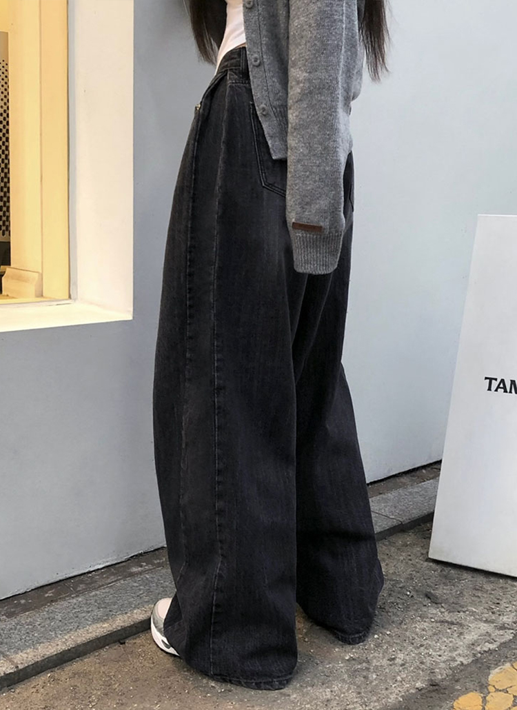 beidelli made]2TYPEサイドタックワイドデニムパンツ | レディース