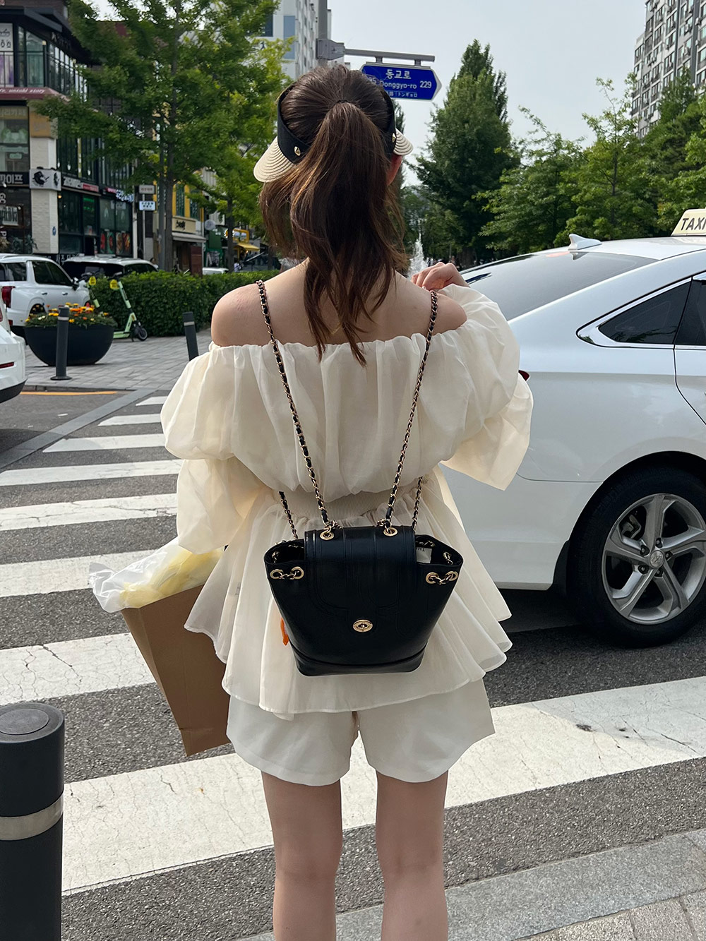 シフォンオフショルブラウス | レディースファッション通販 - DHOLIC