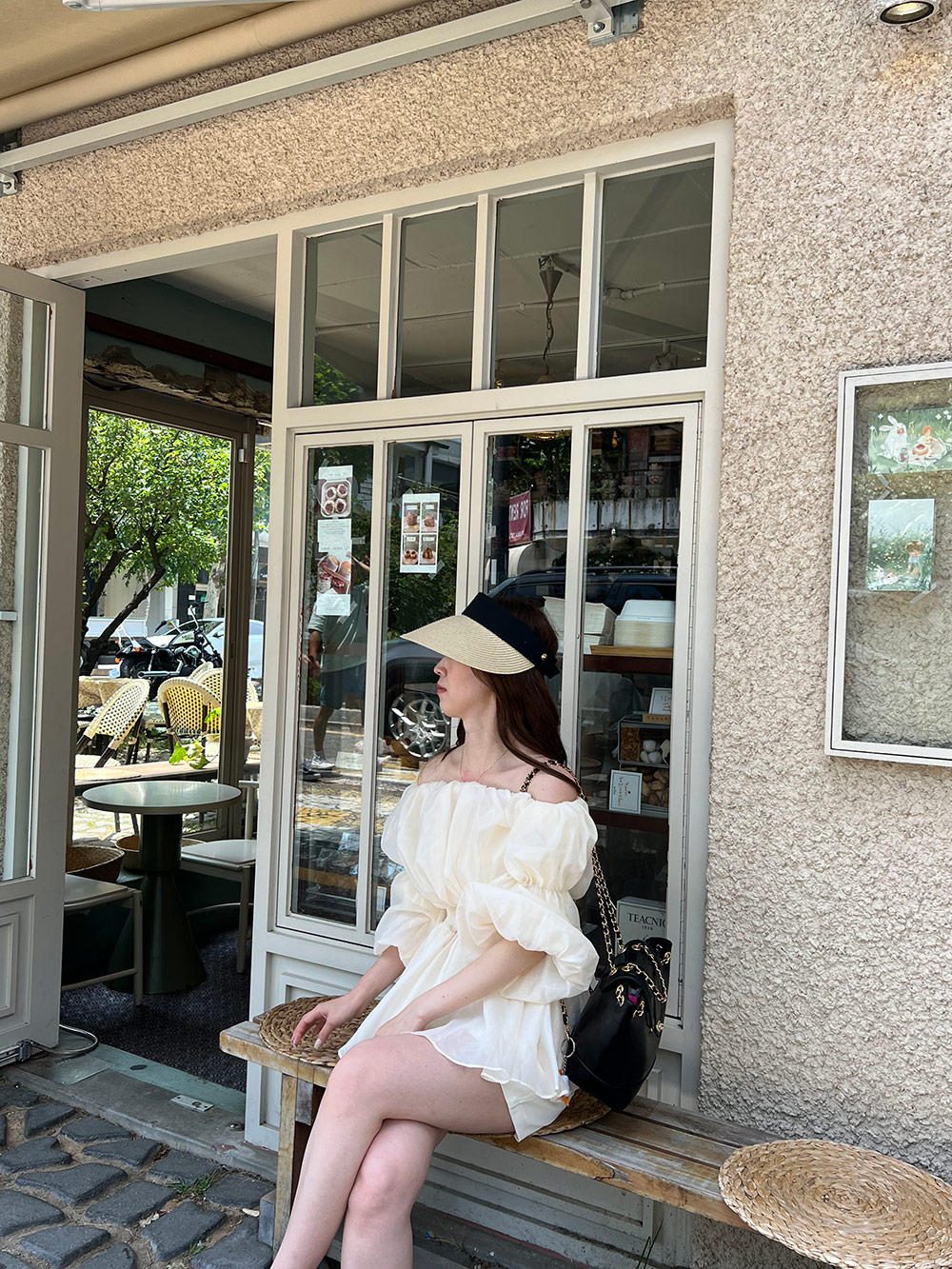 セール】chiffon off shoulder blouse / シフォンオフショルダー